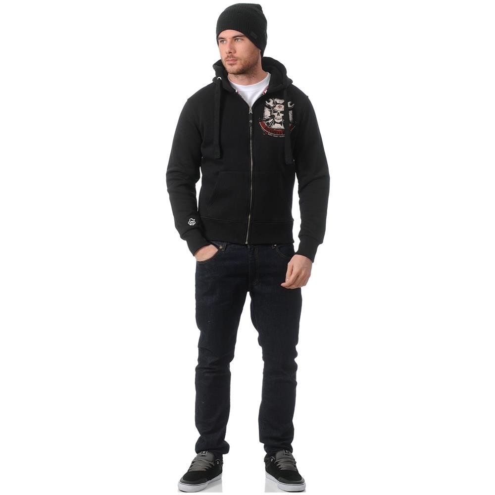Felpa Con Cappuccio E Zip Mechanic Nero (s, Nero) - Foto 4
