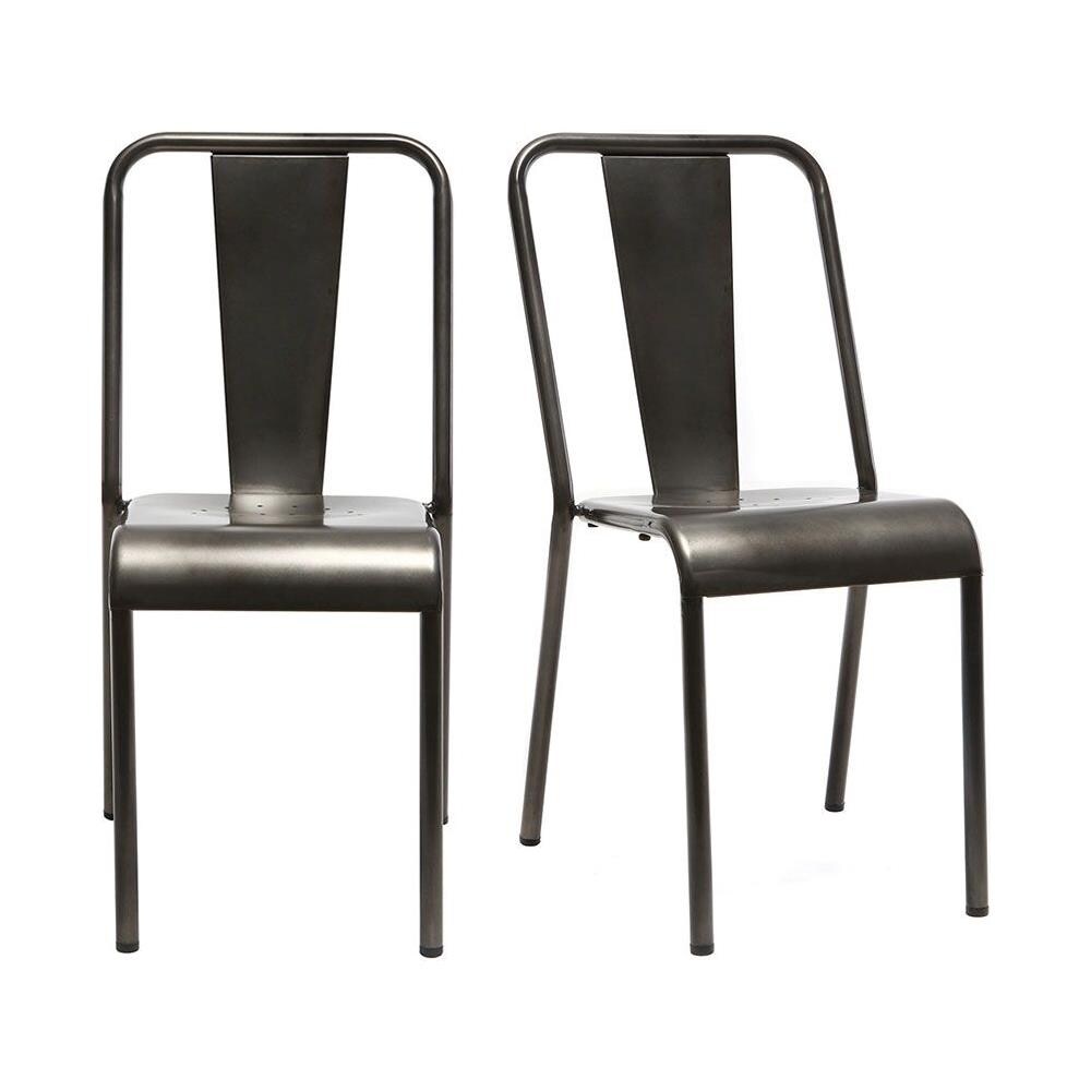 Miliboo Sedia Design Metallo Inox Gruppo Di 2 Evan Eprice Miliboo Sedia Design Metallo Inox Gruppo Di 2 Evan Eprice