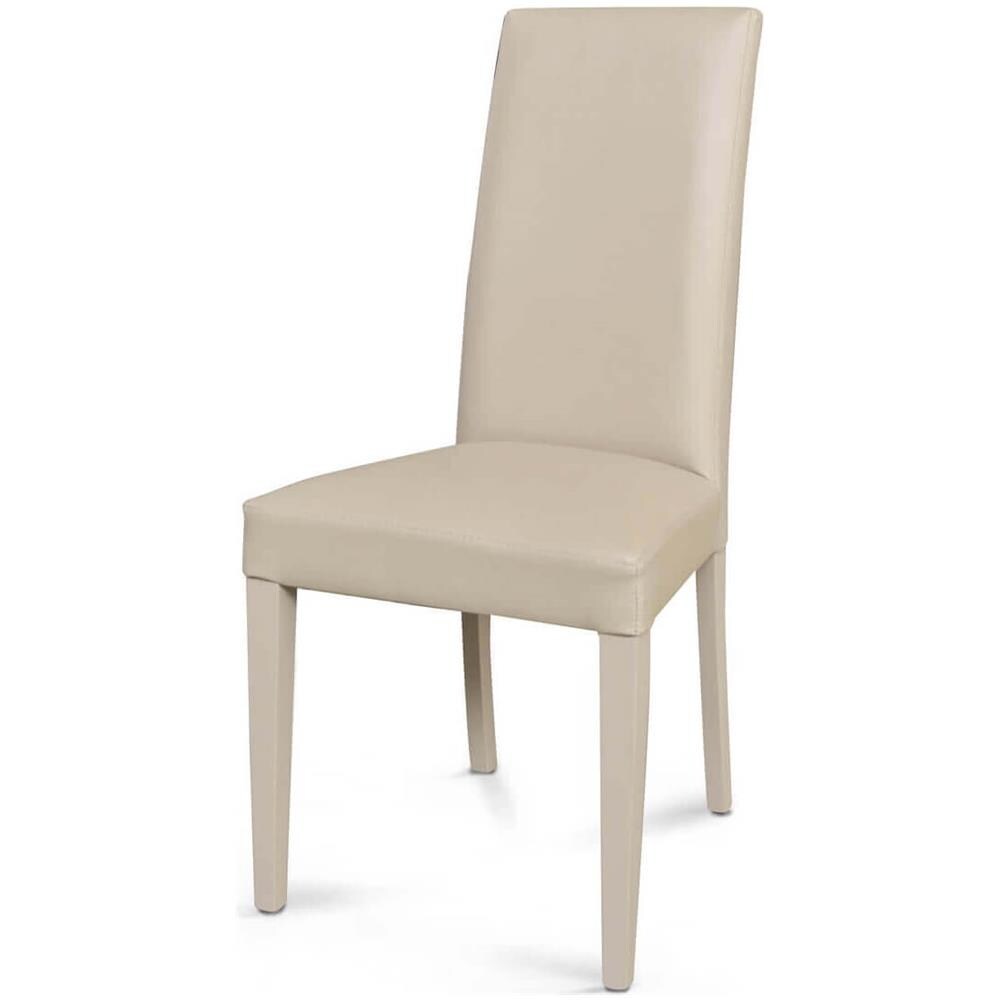 Jacquelyn - Sedia Moderna Ecopelle Con Gambe Antracite - Foto 2