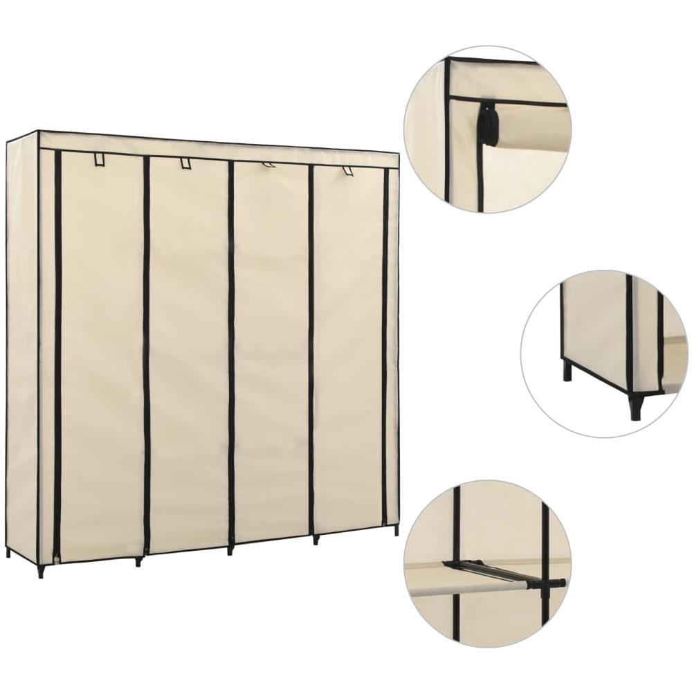 Guardaroba Con 4 Scomparti Crema 175x45x170 Cm - Foto 1