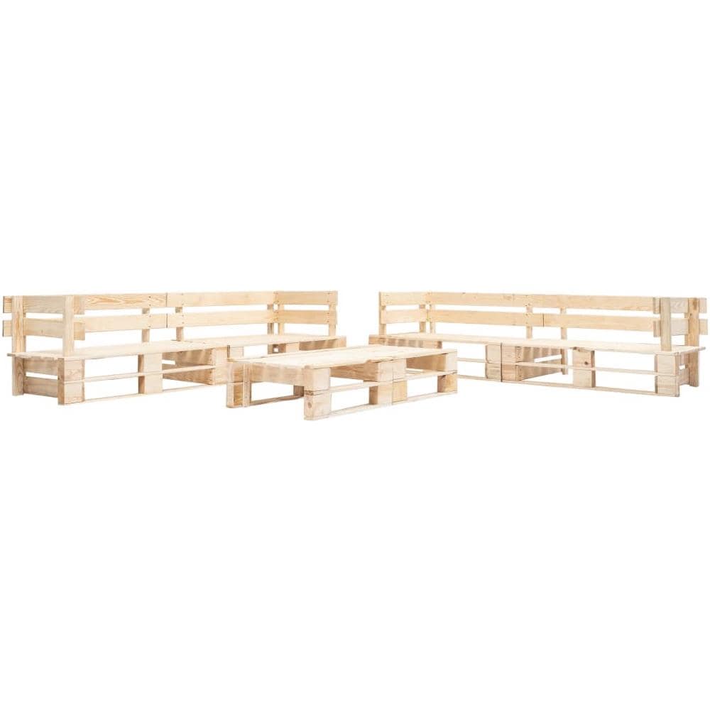 Set Divani Da Giardino Con Pallet 6 Pz Legno Fsc Naturale - Foto 1