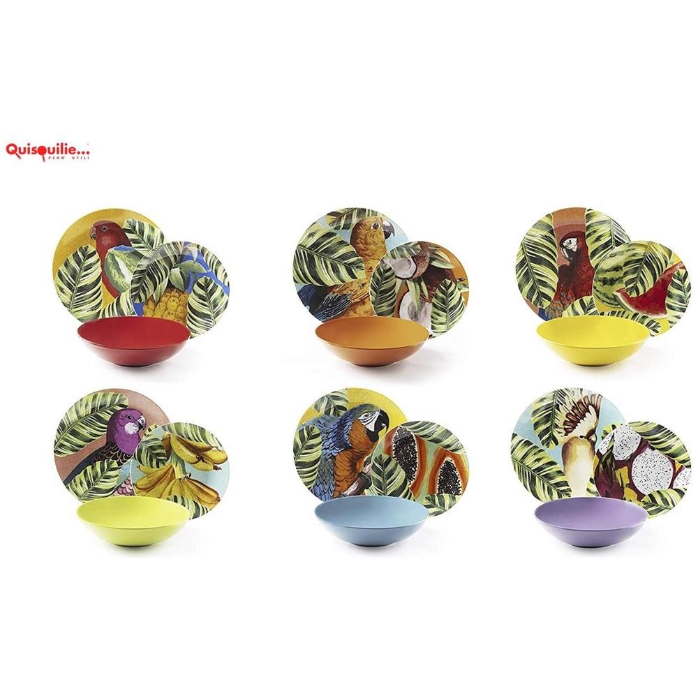 Havana Servizio Di Piatti 18 Pezzi, Finissima Porcellana Colorata Qualità Extra - Foto 1