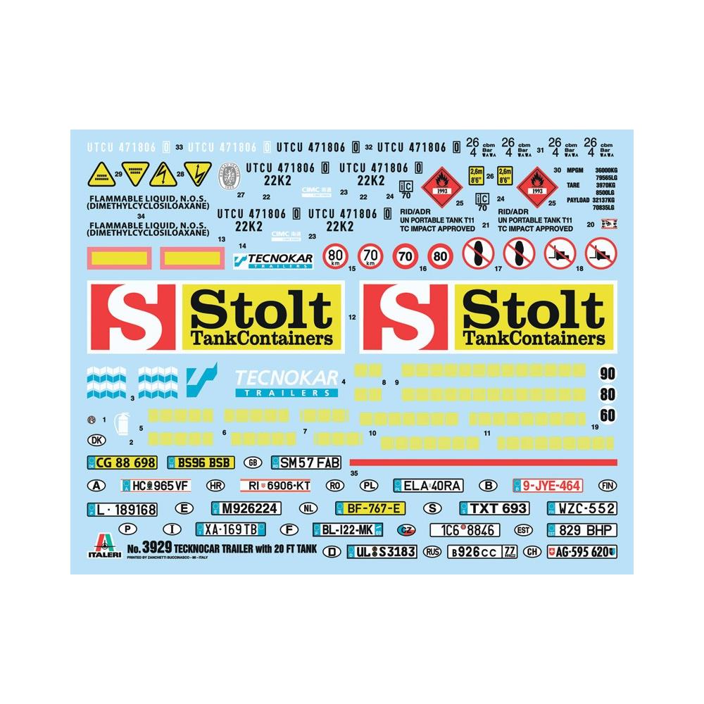 Semirimorchio Tecnokar With 20 Tank Trailer Kit 1:24 - Foto 2