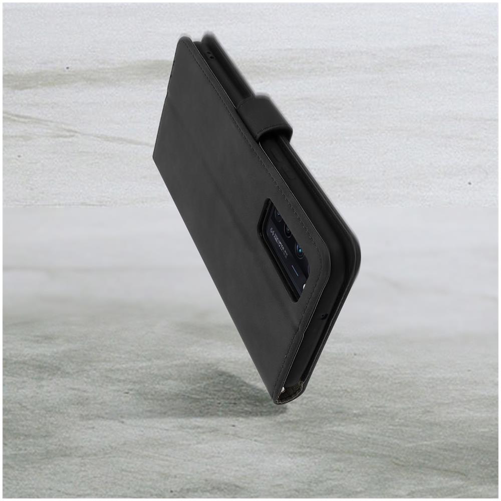 Custodia Zte Axon 20 Portafoglio Supporto Chiusura Magnetica Soft-touch Nera - Foto 2