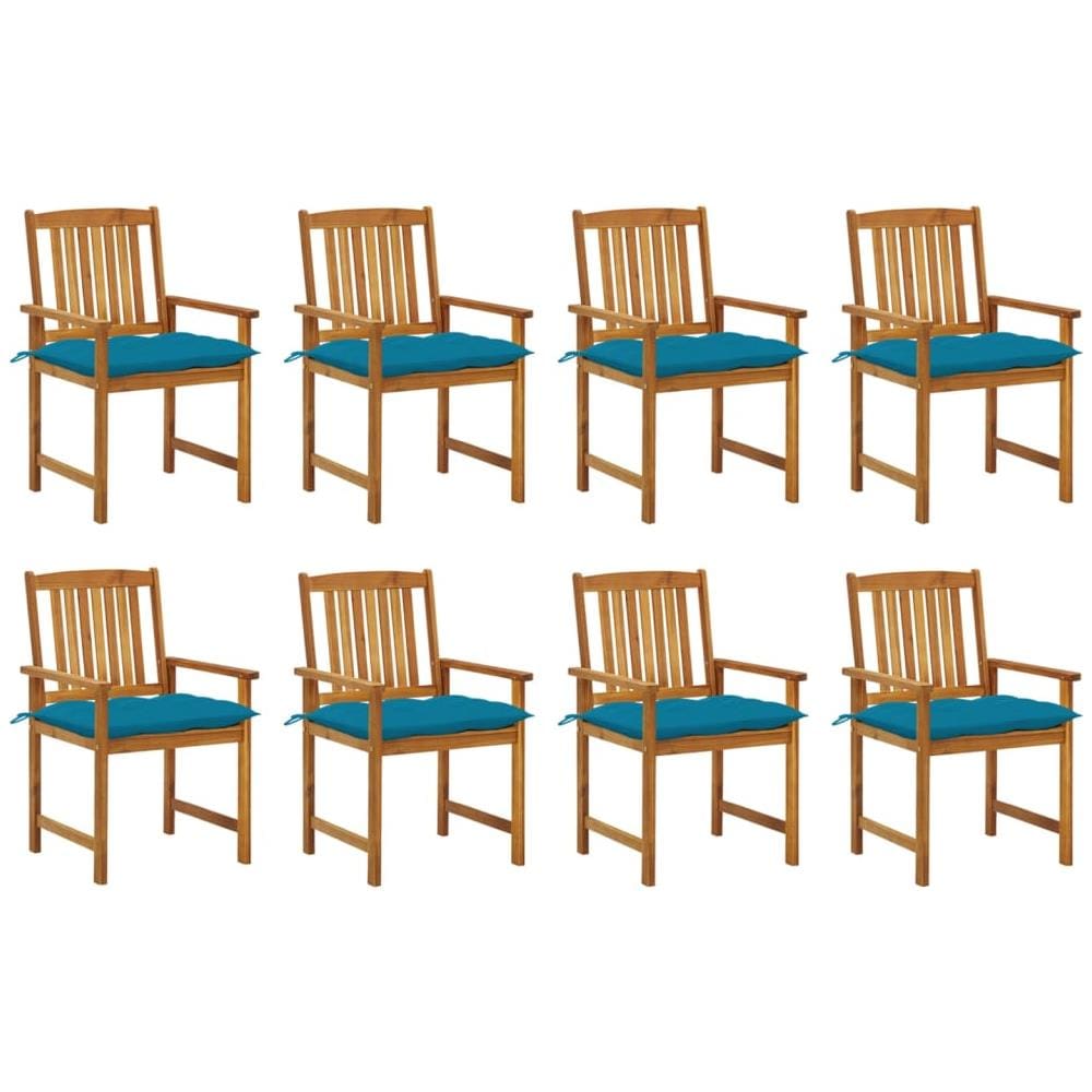 VidaXL Set 8 Sedie Da Giardino In Teak Massello - Pieghevoli, 47x60x89cm - Foto 7