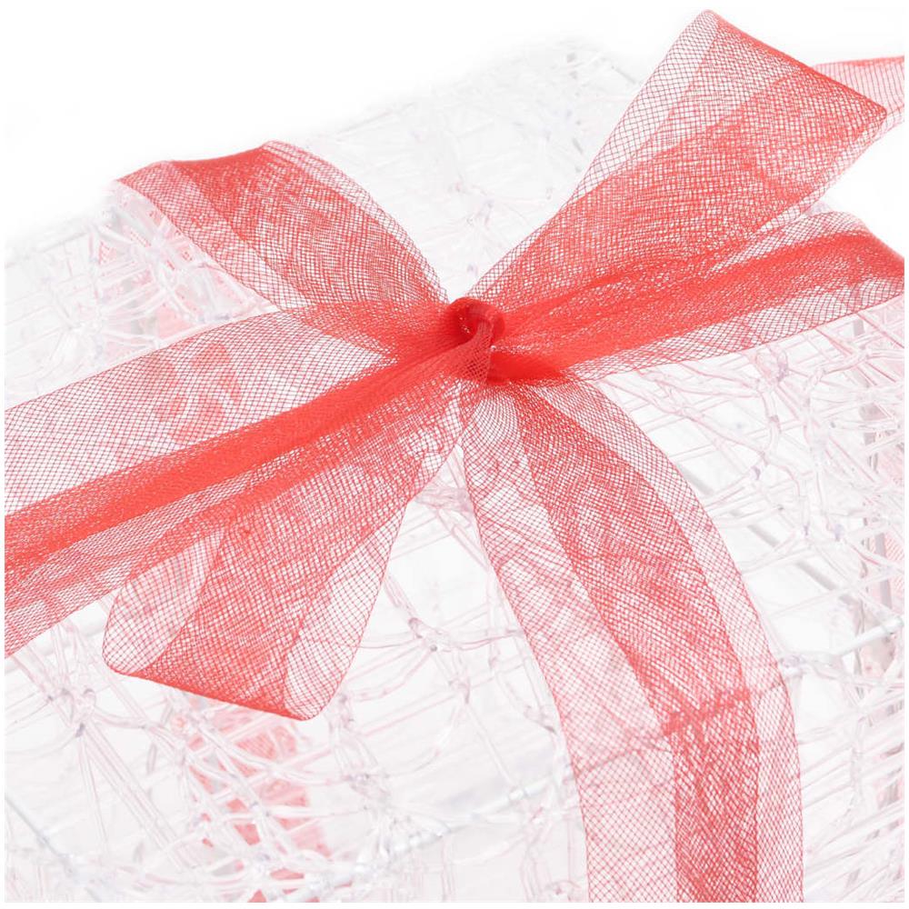 Scatole Regalo Decorative Natale In Acrilico 3 Pz Colorate - Foto 2