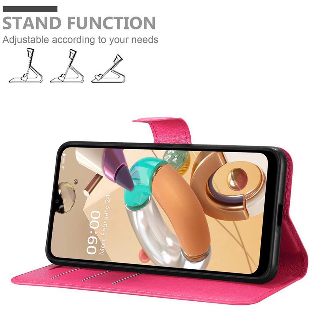 Custodia Compatibile Con Lg K41s In Rosa Vivo - Coperchio Protettiva Con Chiusura Magnetica, Funzione Stand E Tasca Per Le Carte - Foto 2