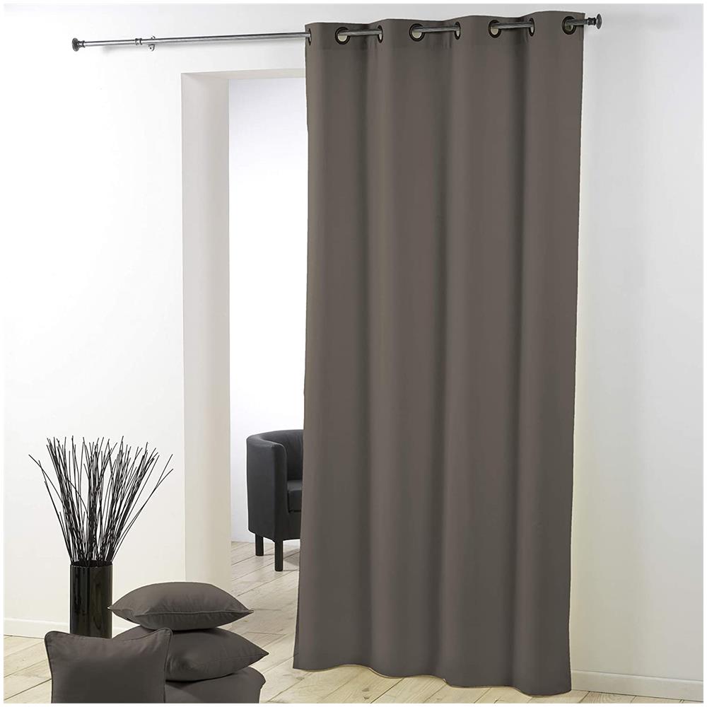 Tenda Con Occhielli Essentiel, 140 X 280 Cm, Colore Tortora - Foto 1