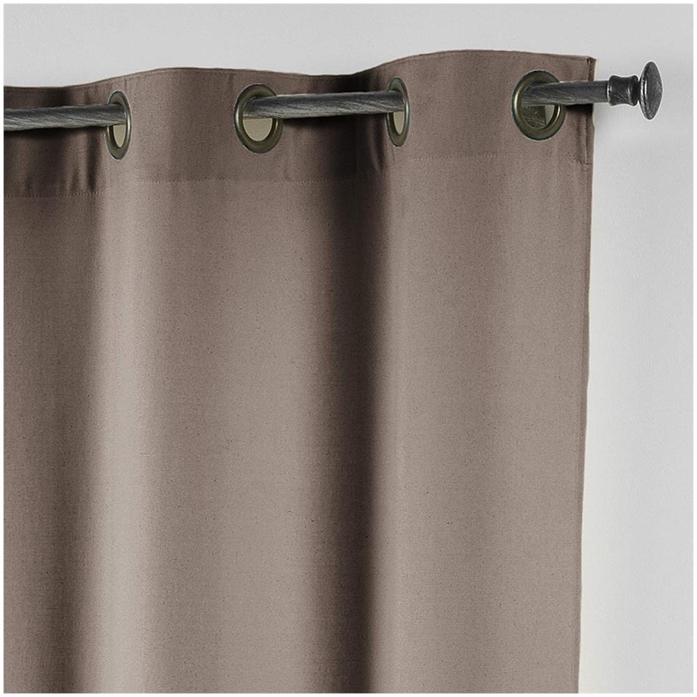 Tenda Con Occhielli Essentiel, 140 X 280 Cm, Colore Tortora - Foto 2