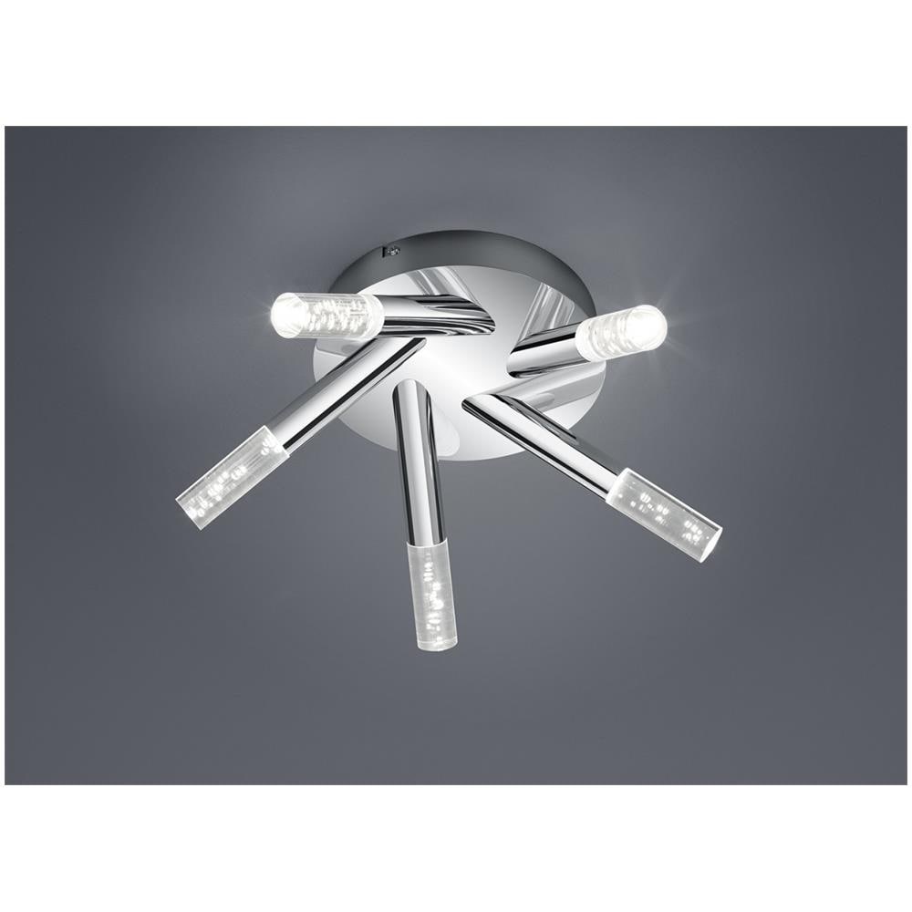 Bolsa Plafoniera Bagno Led 5 Luci Cromo+diff. trap. bolle. D. 41,5 - Foto 1