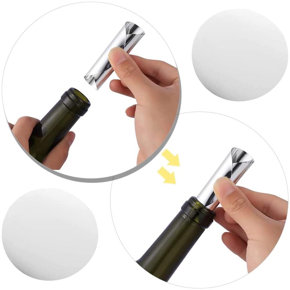 Salvagoccia Vino, Stop The Drop (15 Pezzi), Versatore Vino Riutilizzabile, Antigoccia Per Bottiglie In Alluminio Con Comoda Confezione - Foto 2