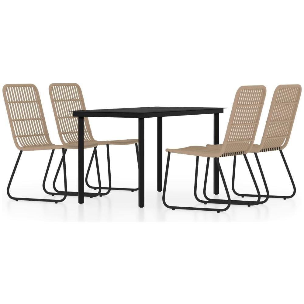Set Mobili Da Pranzo Per Giardino 5 Pz Rovere - Foto 1