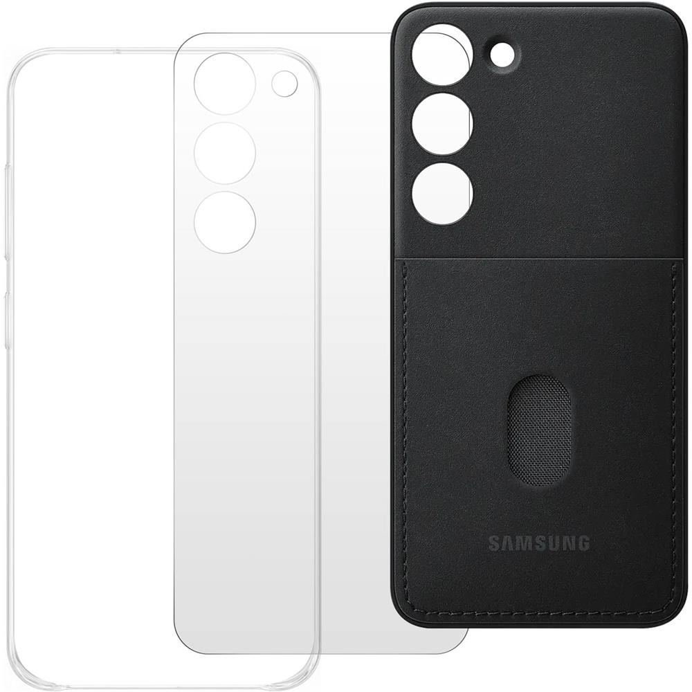Cover Per Galaxy S23 Retro Intercambiabile Con Portacarte Originale Samsung Nera - Foto 1
