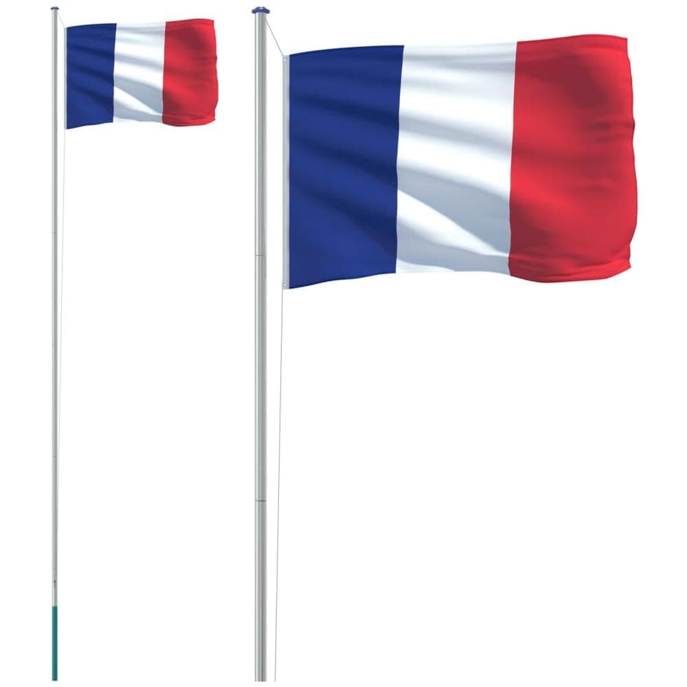 Asta E Bandiera Francia 6,23 M Alluminio - Foto 2