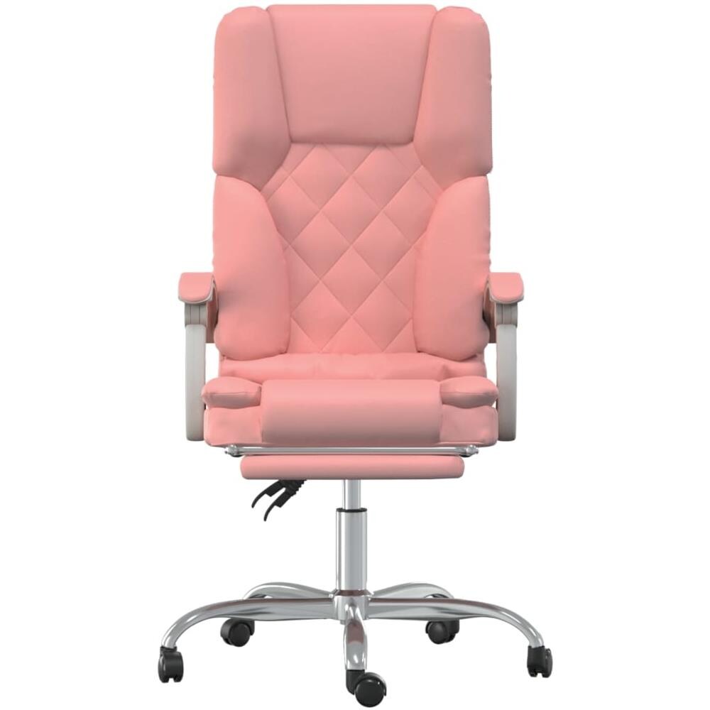 Poltrona da Ufficio Massaggiante Reclinabile rosa in Similpelle - Foto 3