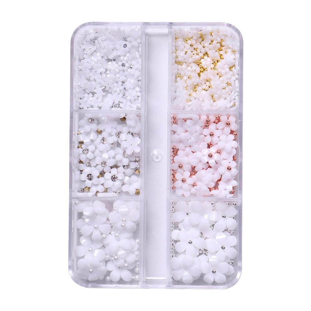 Ciondoli Per Nail Art Con Fiori 3d Bianco - Foto 2