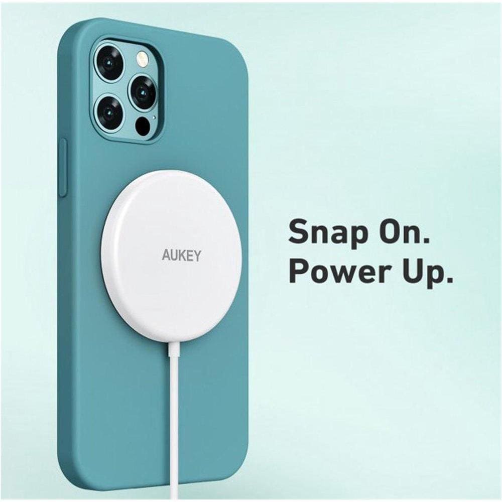 Aueky Aircore Magnetic Lc-a1 Caricabatterie Magnetico Wireless Qi Usb-c 15w Bianco - Foto 6