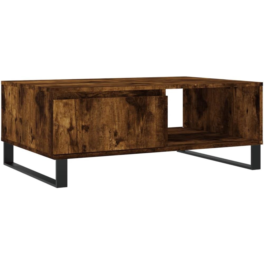 Tavolino Da Salotto Rovere Fumo 90x60x35cm In Legno Multistrato - Foto 2