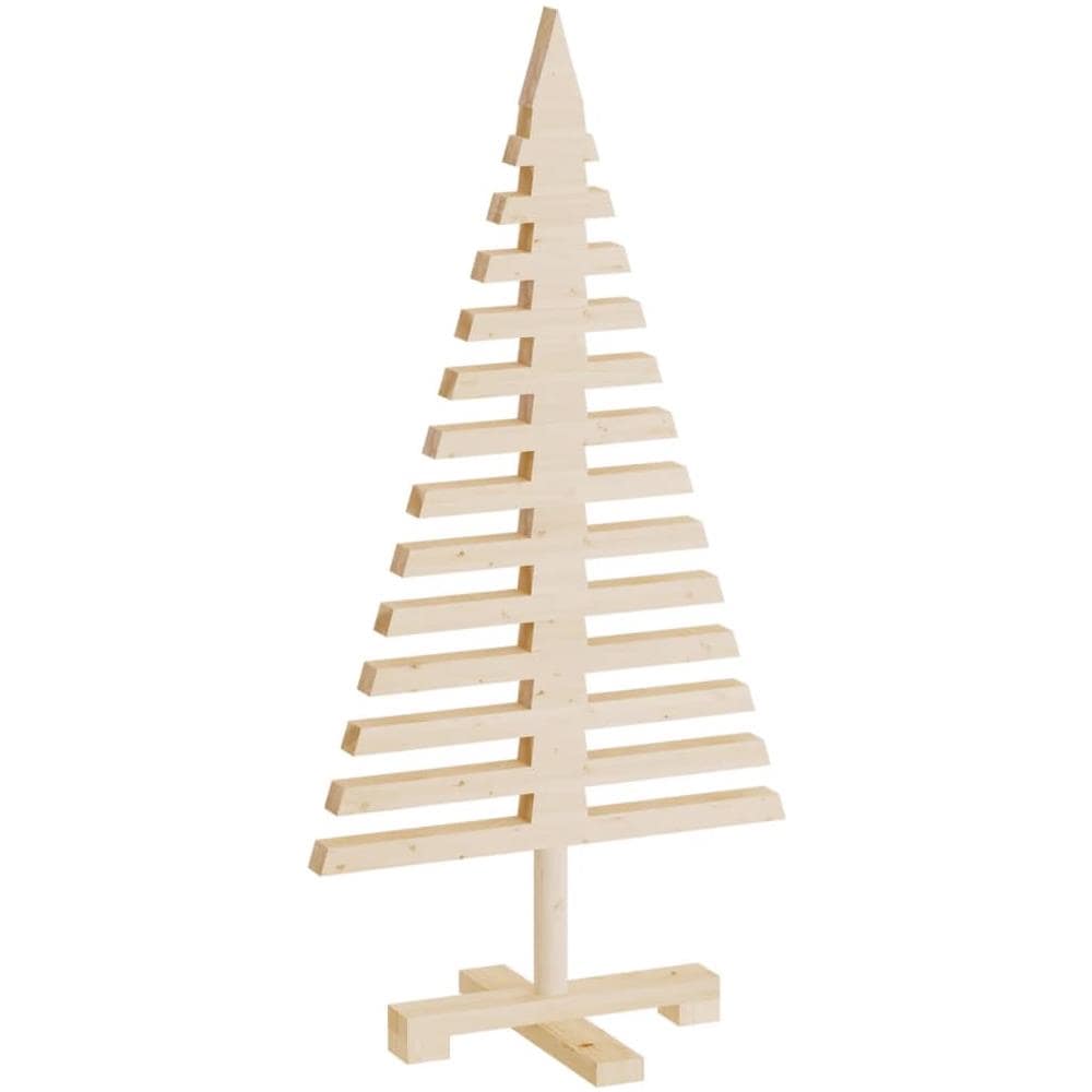 Albero Di Natale Decorativo In Legno 90 Cm Legno Massello Pino - Foto 2
