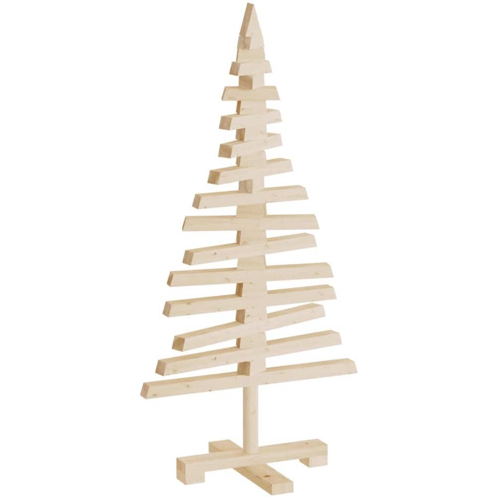 Albero Di Natale Decorativo In Legno 90 Cm Legno Massello Pino - Foto 3