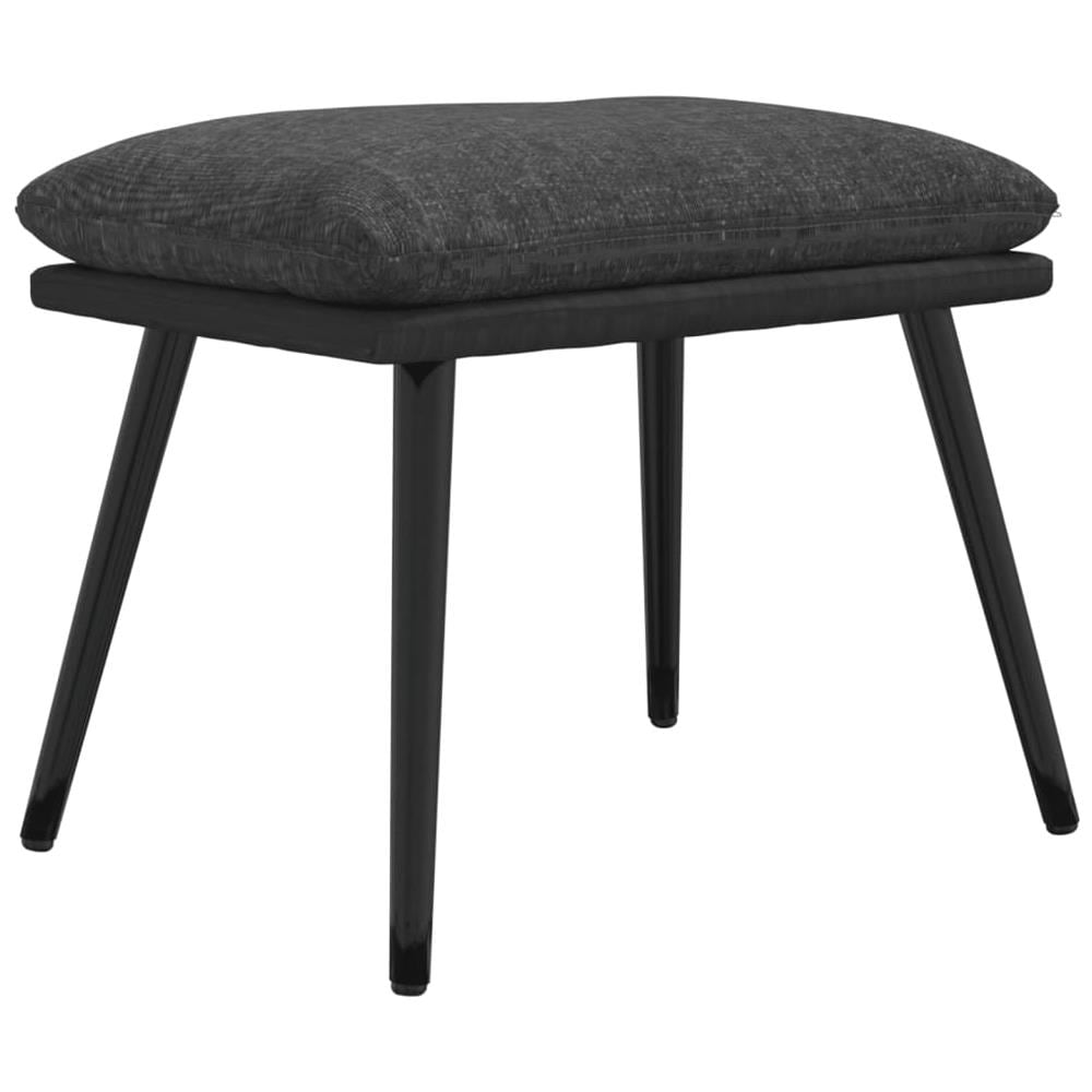 Sgabello Grigio Scuro 45x29,5x35 Cm In Tessuto E Similpelle - Foto 2