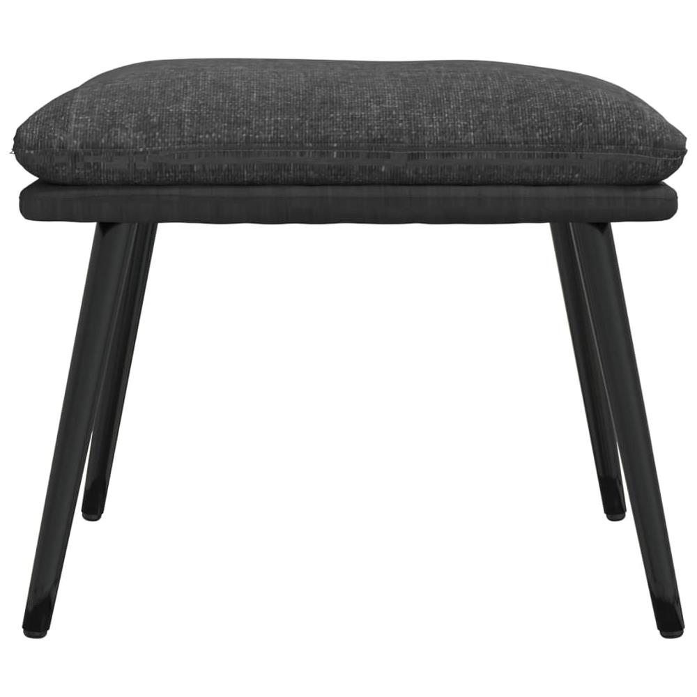 Sgabello Grigio Scuro 45x29,5x35 Cm In Tessuto E Similpelle - Foto 3