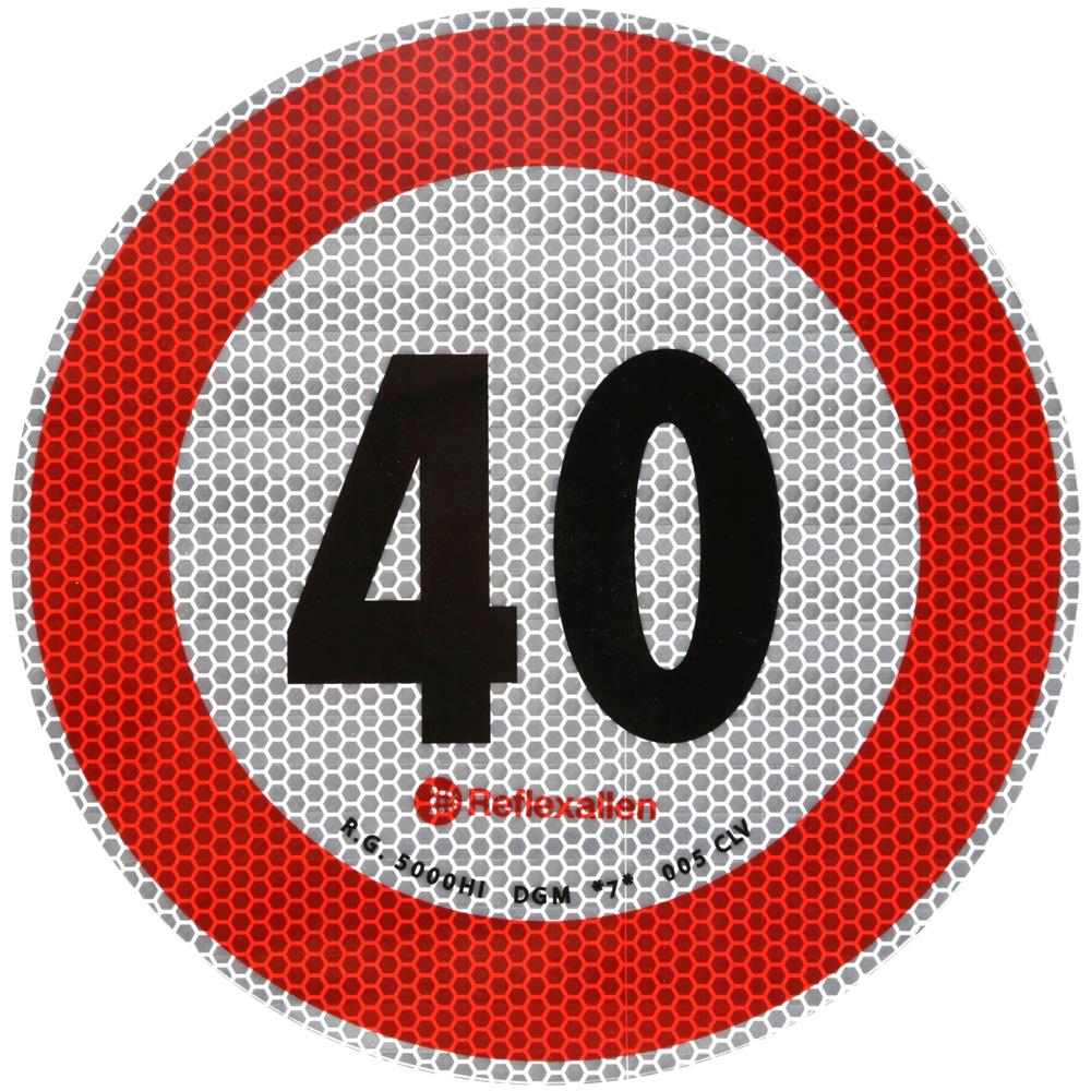 Contrassegno Limite Velocit - 40 Km /h - Foto 1