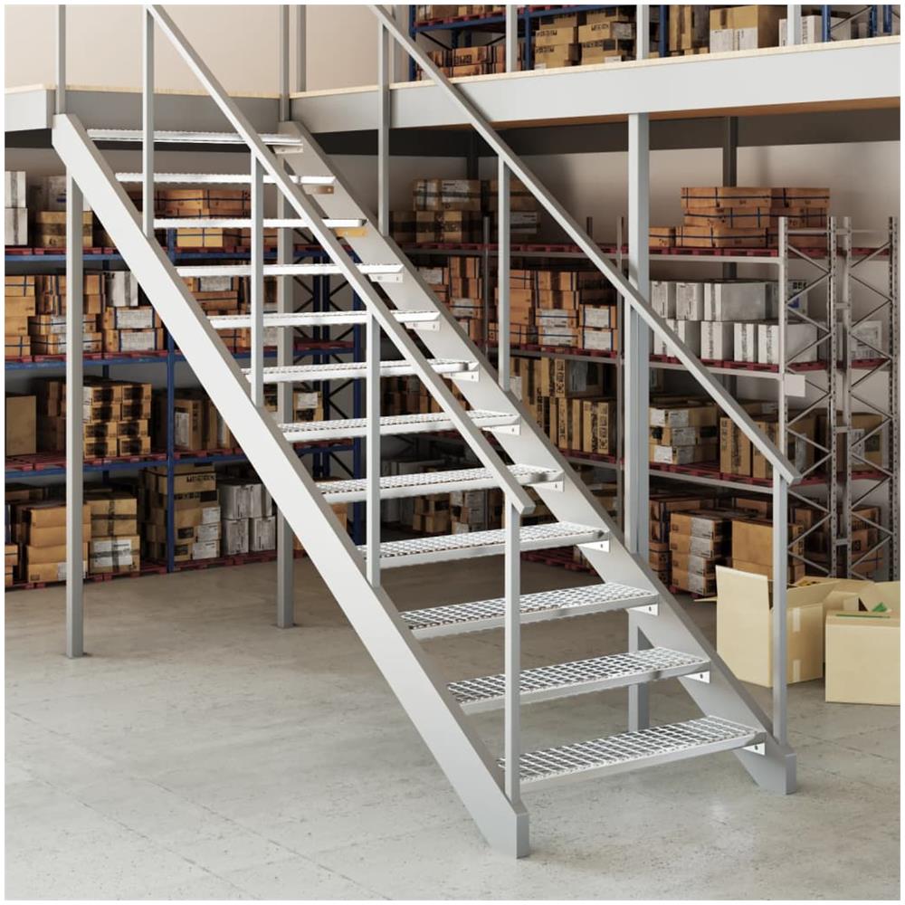 Gradino In Griglia 90x24x7 Cm Acciaio Zincato - Foto 2