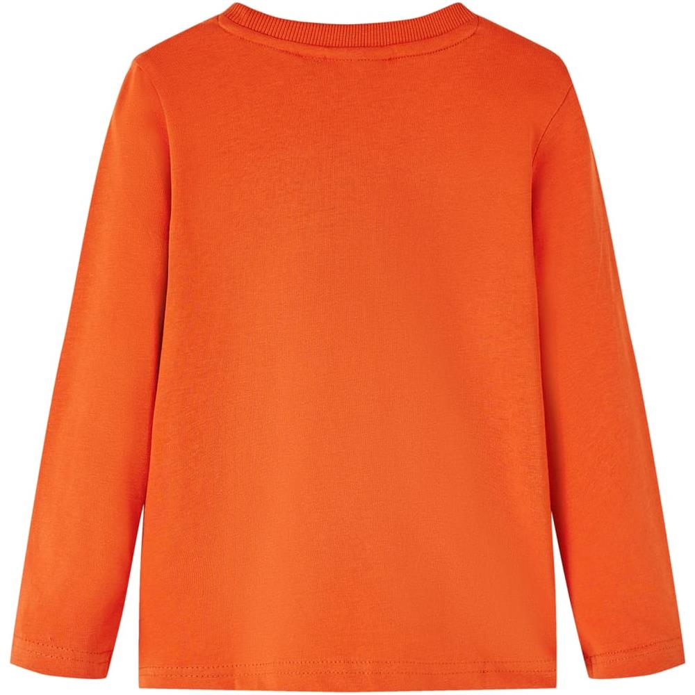 Maglietta Bambino Maniche Lunghe Stampa Partita Calcio Arancione 104 - Foto 2