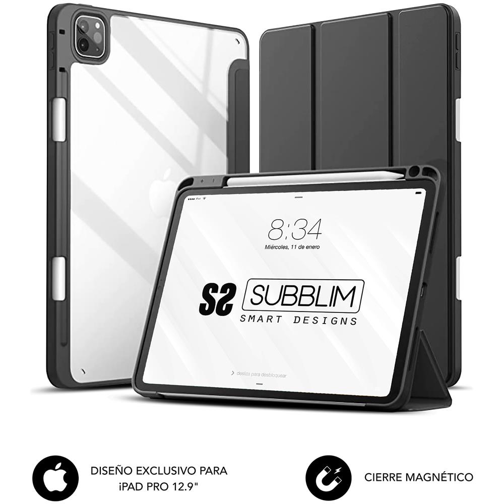 SUBCST-5SC420 custodia per tablet 32,8 cm (12.9") Custodia a libro Nero, Trasparente - Foto 2