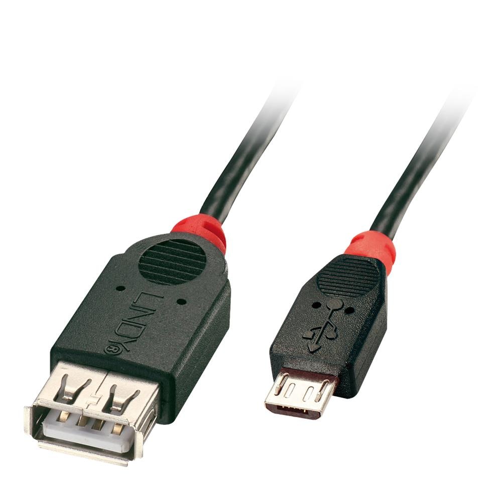 Cavo USB 2.0 OTG Micro-B Maschio / Tipo A Femmina 1m - Foto 2