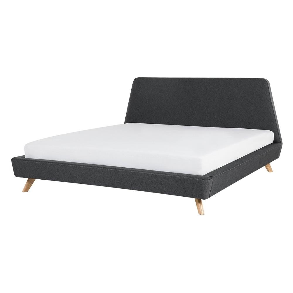 Letto Matrimoniale Moderno In Tessuto Grigio 180x200cm Vienne - Foto 1
