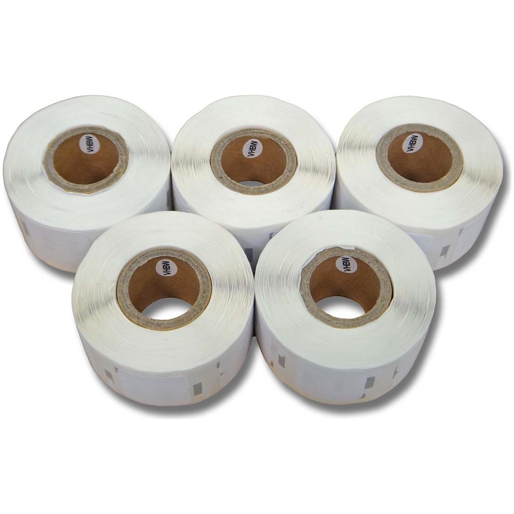 vhbw 5x Vhbw Rotolo Etichette / Nastro 12x24mm Per Dymo Labelwriter