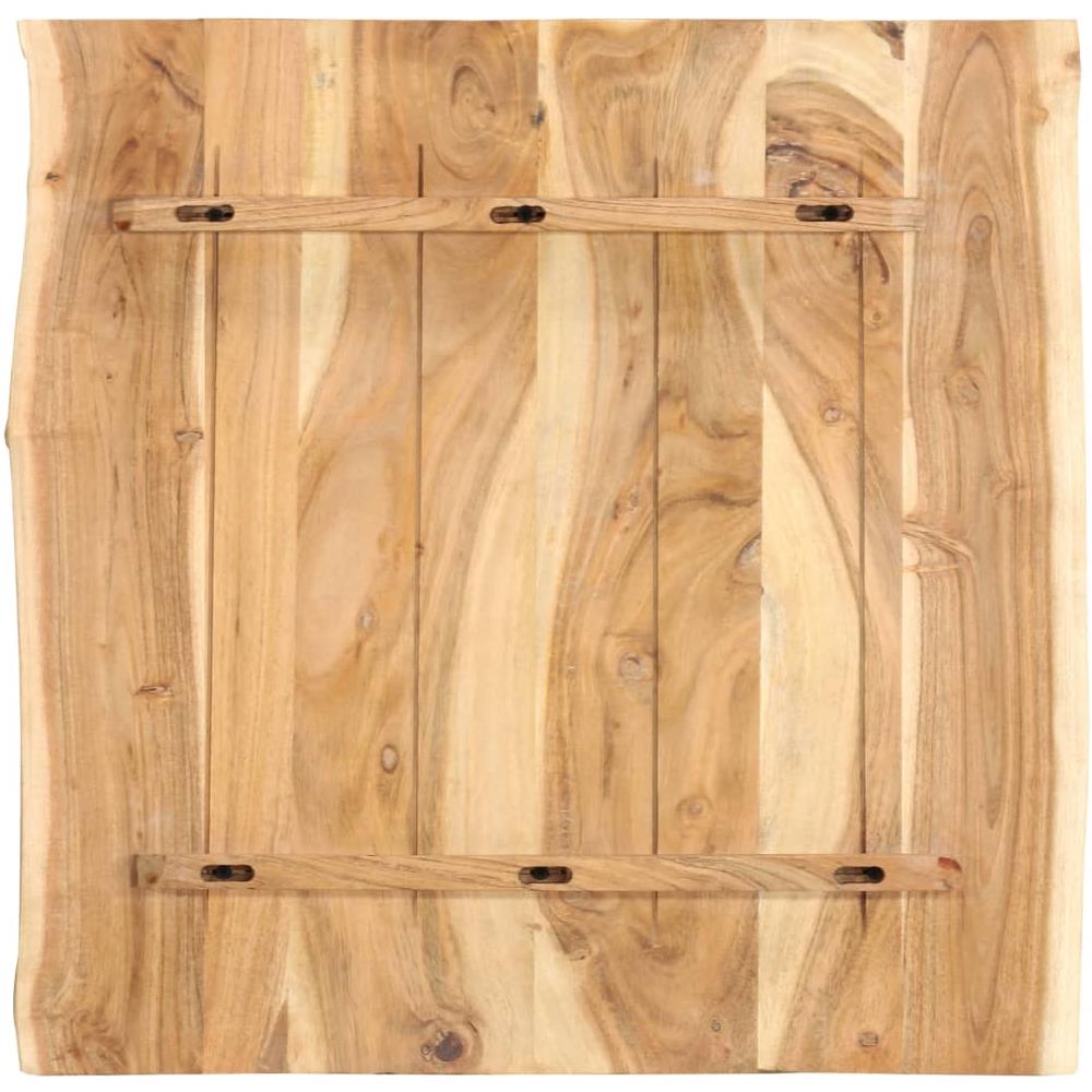 Piano del Tavolo in Legno Massello di Acacia 58x (50-60) x2,5 cm - Foto 3