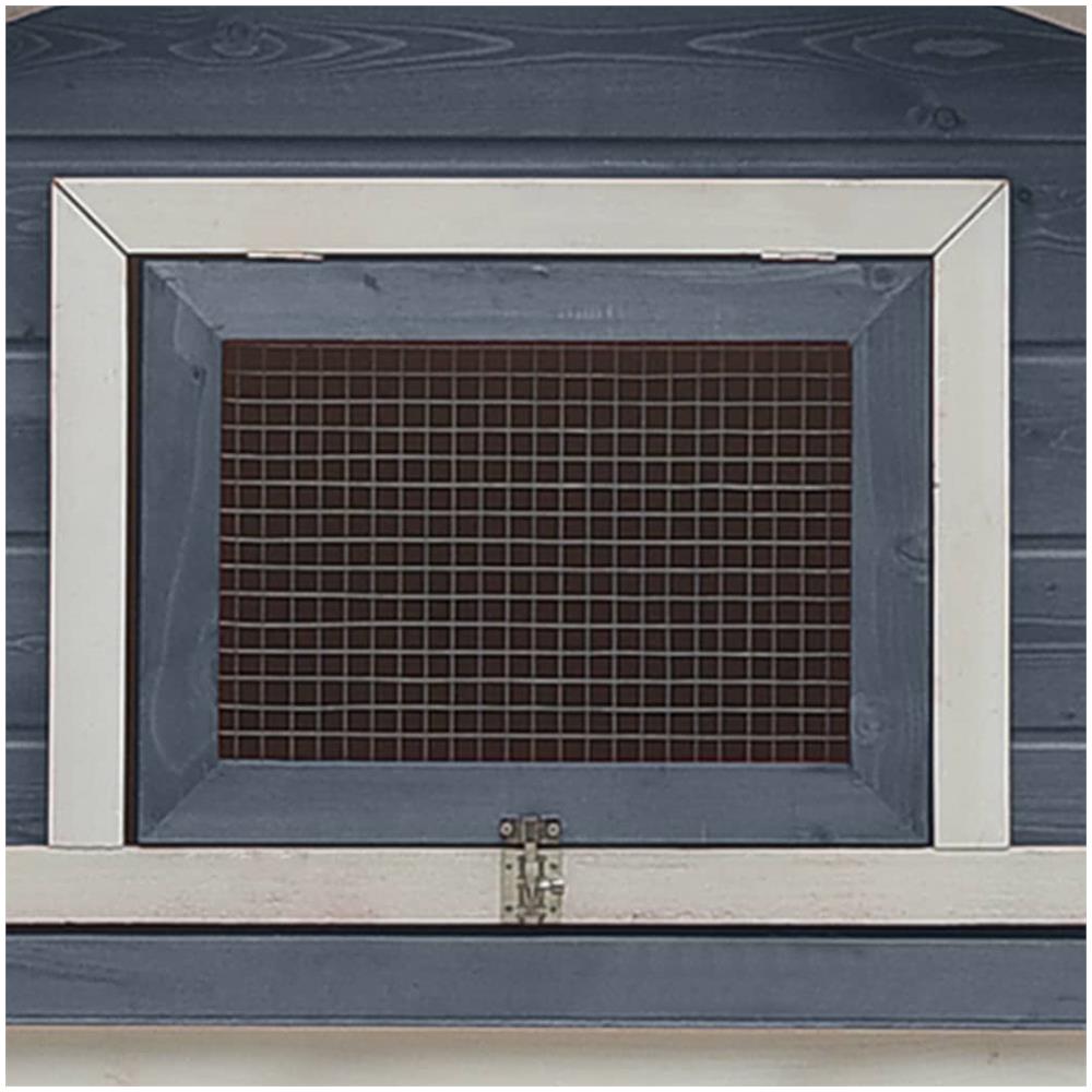 Conigliera Grigia 303x60x86cm in Legno Massello di Pino e Abete - Foto 2