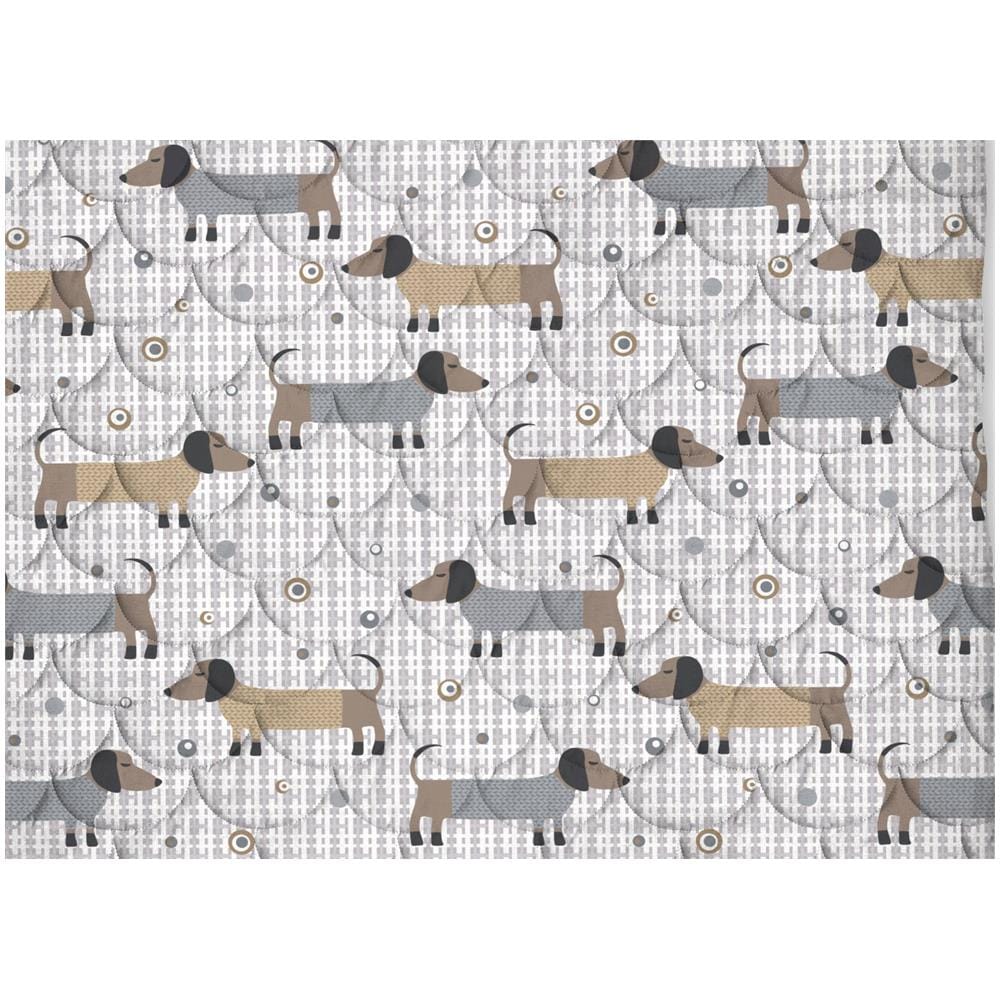 Trapuntino Piumino Estivo Linea Pensieri Delicati Disegno Bassotti Colore Beige Singolo Beige - Foto 2