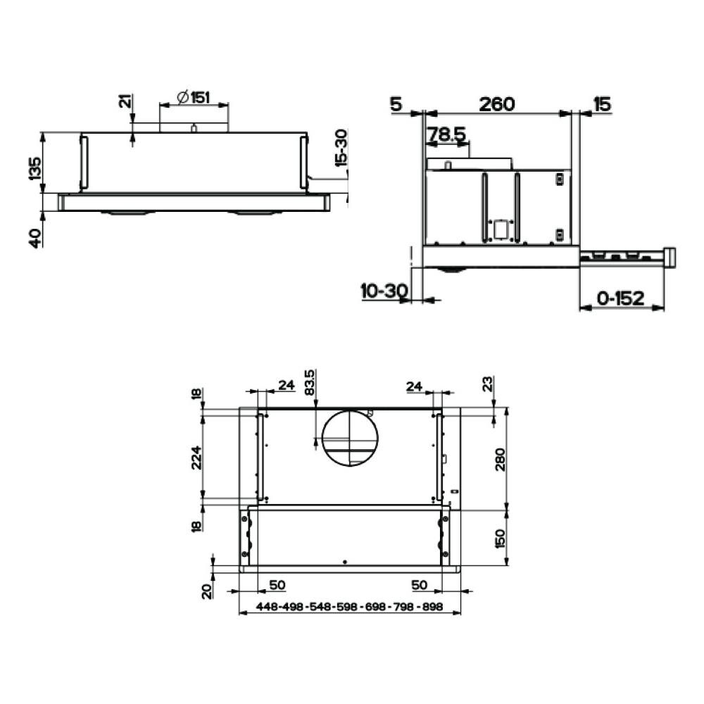Cappa A Cassetto 60cm 420 M³/h In Acciaio Inox - 487702 - Foto 2