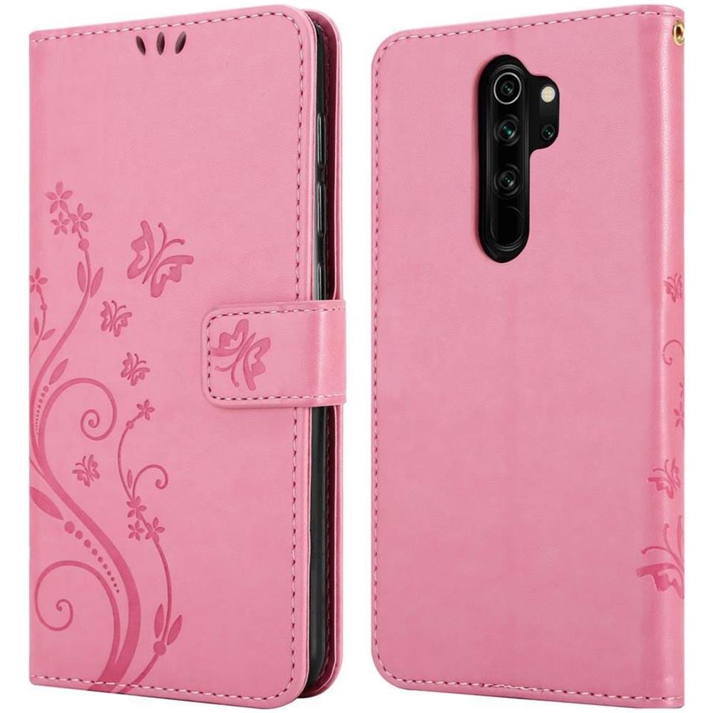 Custodia Compatibile Con Xiaomi Redmi Note 8 Pro In Rosa Fiore - Coperchio Protettivo In Design Floreale Con Chiusura Magnetica, Funzione Stand E Slot Per Carte - Foto 8
