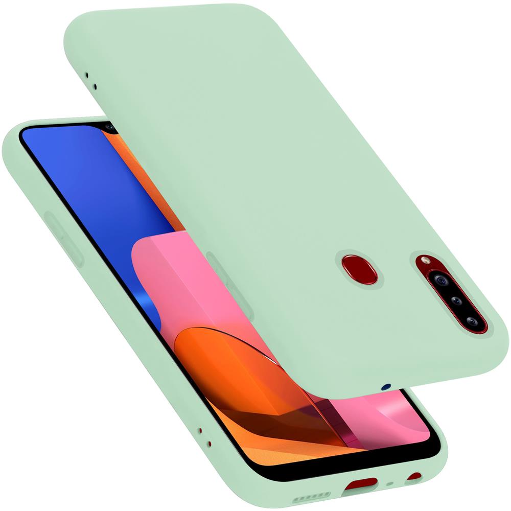 Custodia Compatibile Con Samsung Galaxy A20s In Liquid Verde Chiaro - Coperchio Protettivo In Silicone Tpu Flessibile - Foto 1