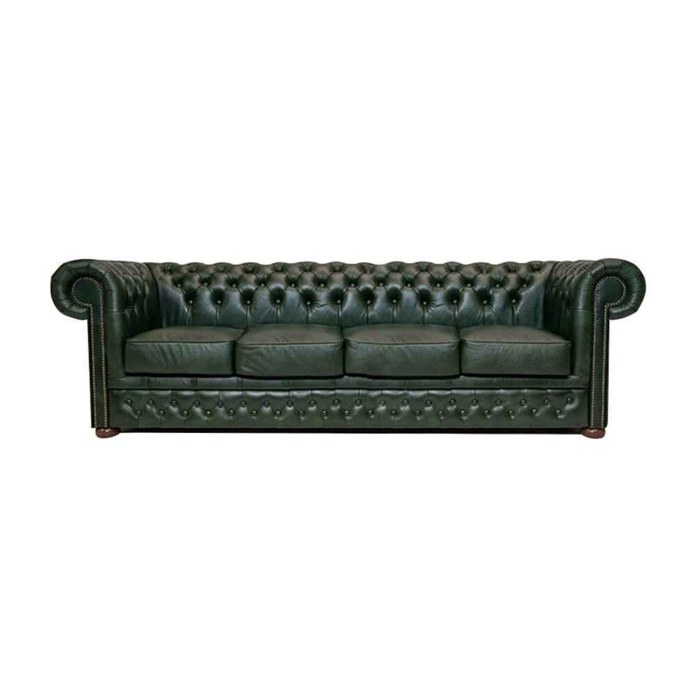 Divano First Class Pelle | 4 Posti | Cloudy Verde | 12 Anni Di Garanzia - Foto 1