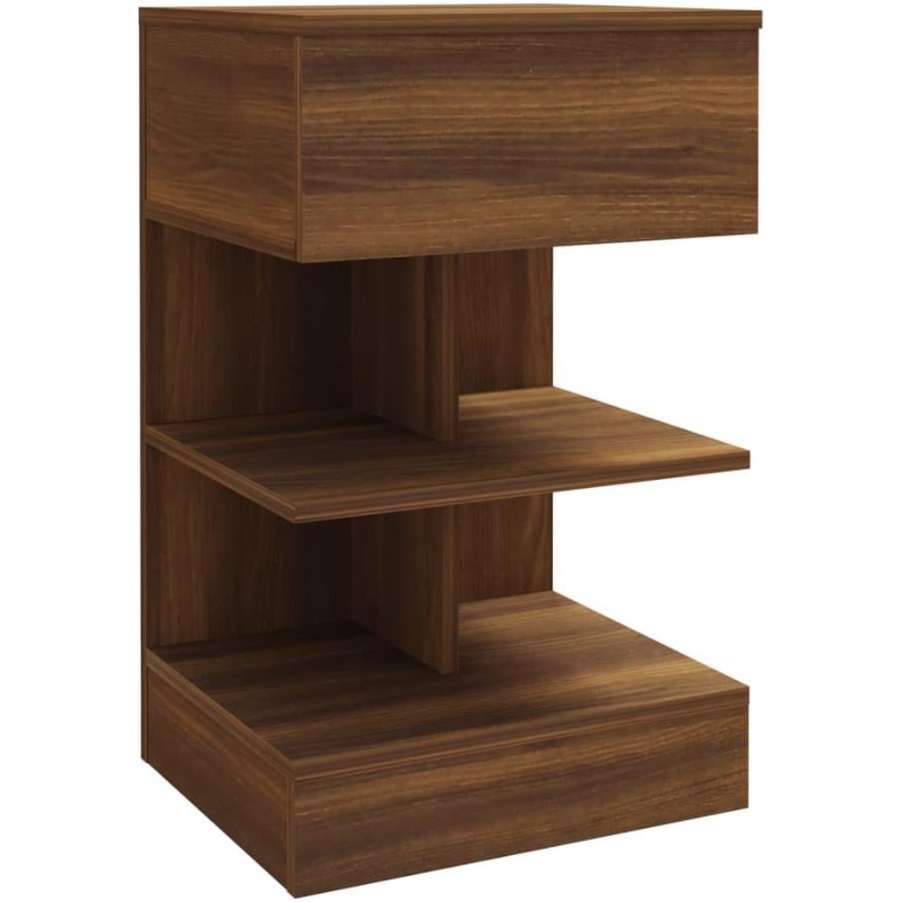 Comodino Rovere Marrone 40x35x65 Cm In Legno Multistrato - Foto 1