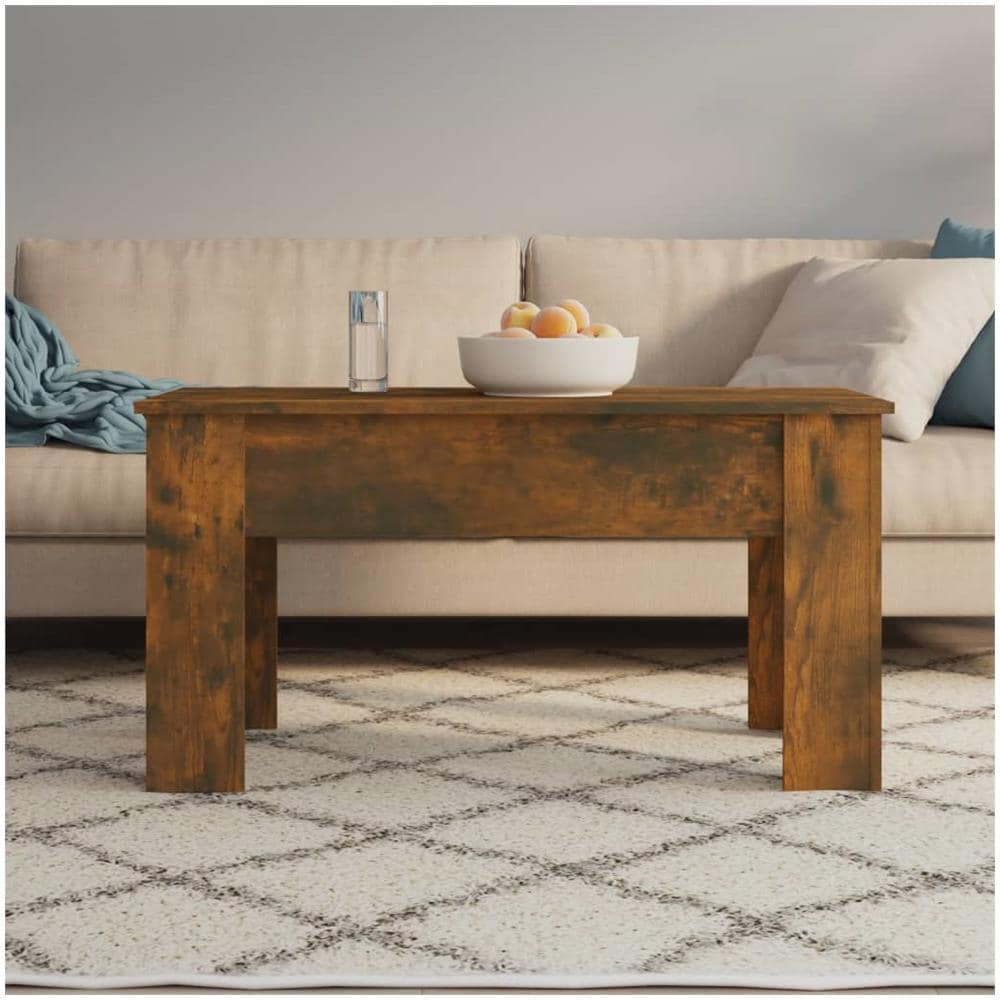 Tavolino Da Salotto Rovere Fumo 101x49x52 Cm Legno Multistrato - Foto 2