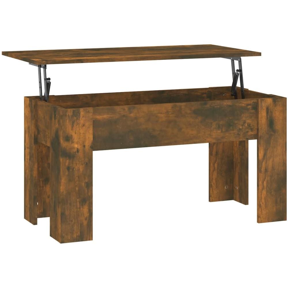 Tavolino Da Salotto Rovere Fumo 101x49x52 Cm Legno Multistrato - Foto 1
