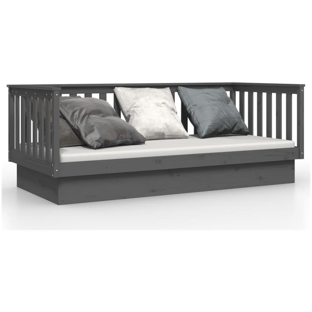 Dormeuse Grigia 100x200 Cm In Legno Massello Di Pino - Foto 2