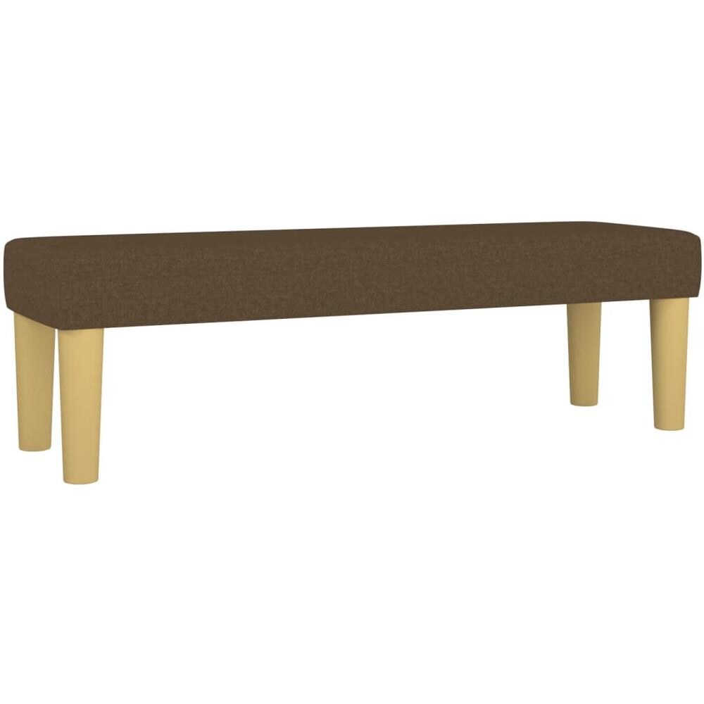 Panca Marrone Scuro 100x30x30 Cm In Tessuto - Foto 2