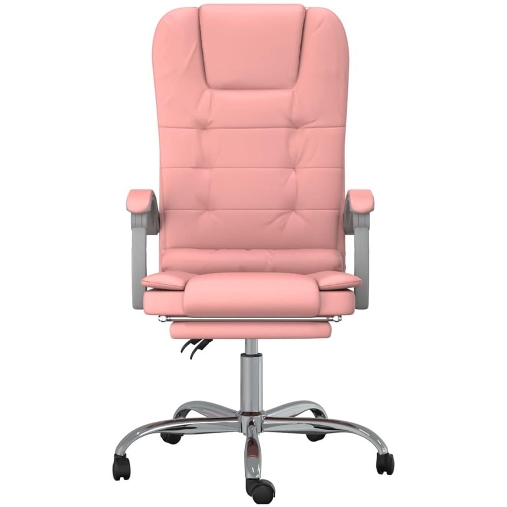 Poltrona da Ufficio Massaggiante Reclinabile rosa in Similpelle - Foto 3