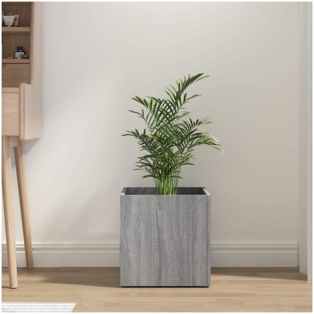 Fioriera Grigio Sonoma 40x40x40 Cm In Legno Multistrato - Foto 1
