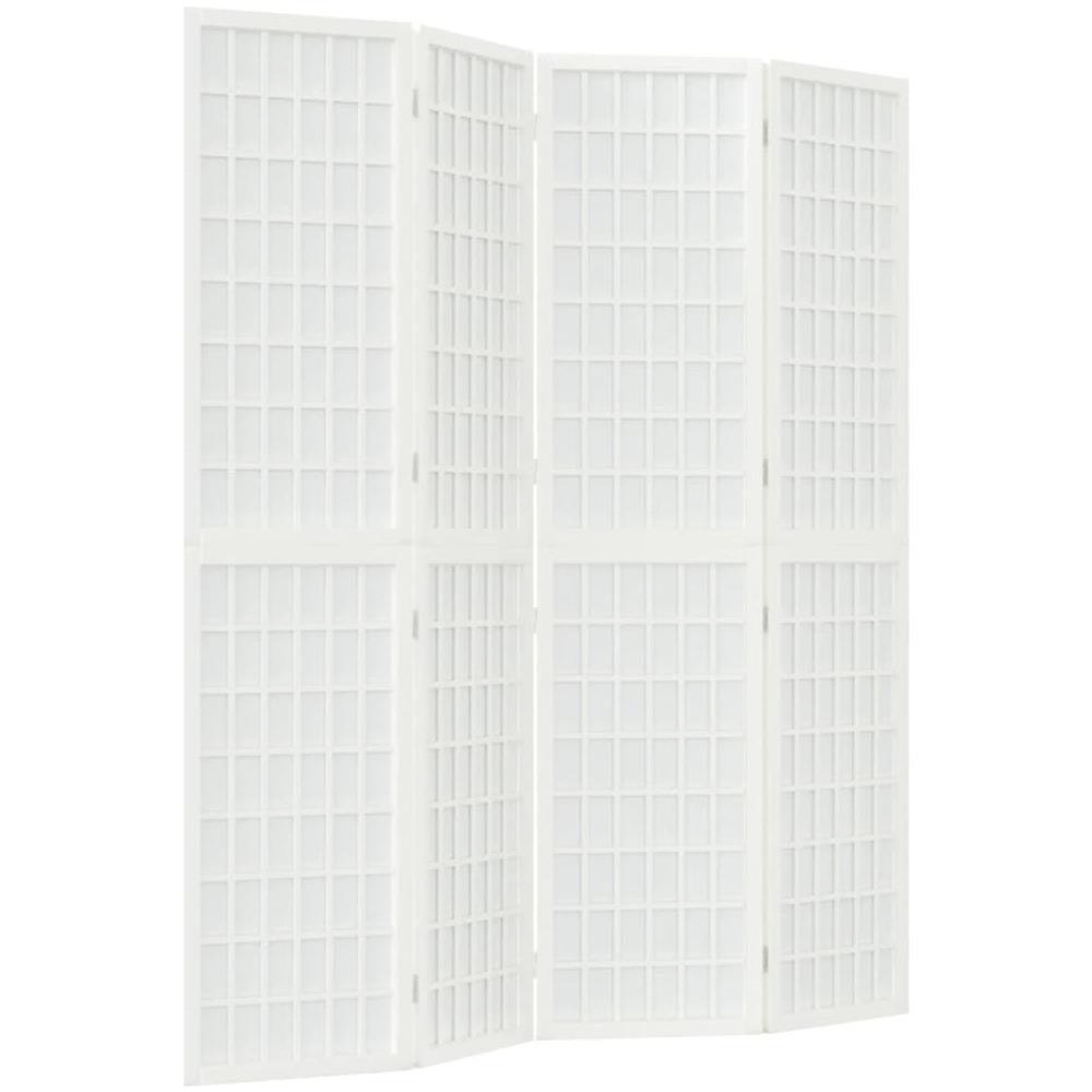 Divisorio Pieghevole 4 Pannelli Stile Giapponese 160x170 Bianco - Foto 2