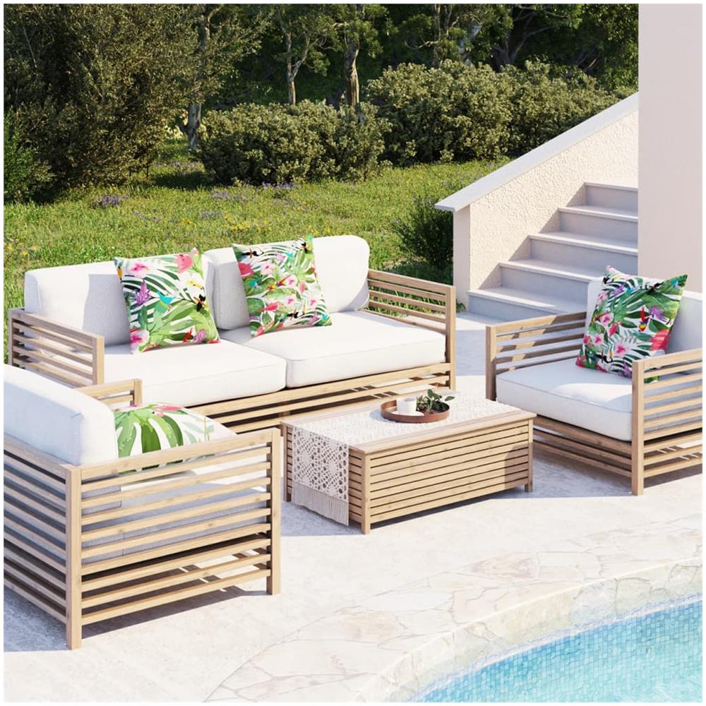 Cuscini Decorativi 4 Pz Multicolore 65x65x16 Cm In Tessuto - Foto 1