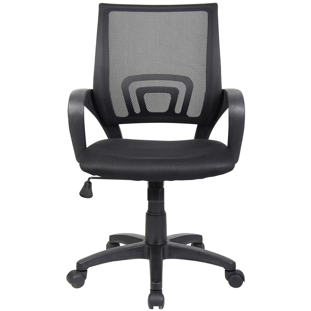 Sedia Da Ufficio Lismore, Sedia Operativa A Rete Con Braccioli, Seduta Ergonomica Da Ufficio, 59x54h90/100 Cm, Nero - Foto 2